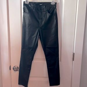 Express Skinny High Rise Shiny Smooth Black Jeans Size 2